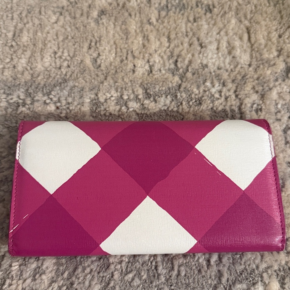 Balenciaga Fuchsia and White Harlequin Continental Wallet - Picture 2 of 6